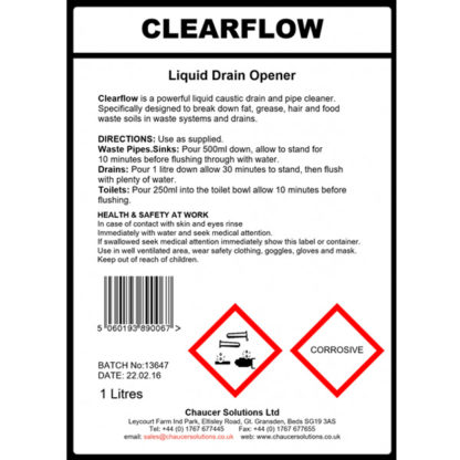 CLEARFLOW LIQUID DRAIN OPENER - 1 litres - Image 2