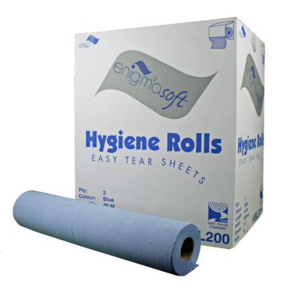 HYGIENE / COUCH ROLL 2 PLY BLUE 20" - 12 ROLLS